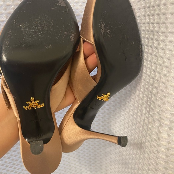 Prada Embellished Satin Sandals - Picture 4 of 6